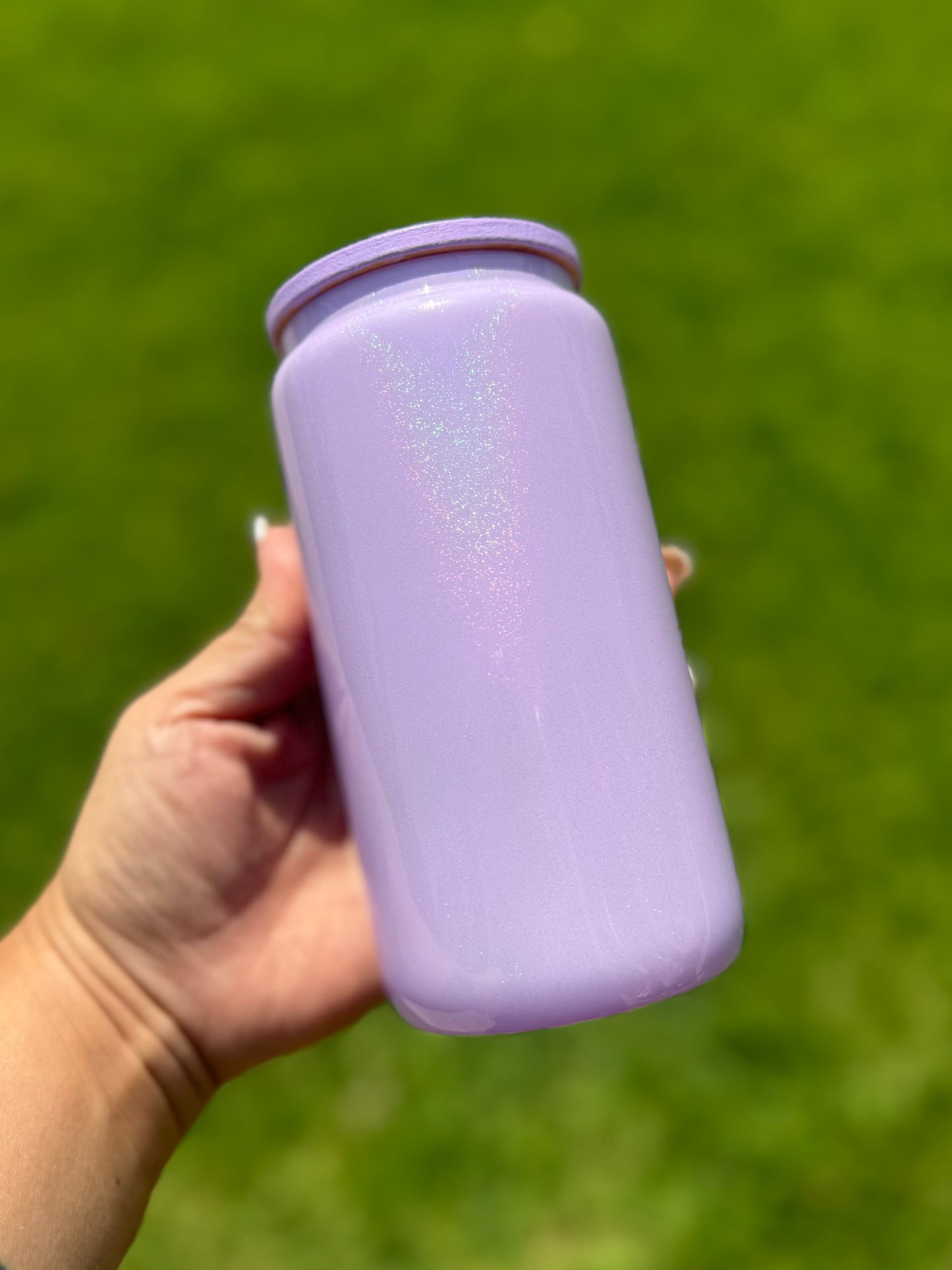 Glass can purple 16 oz Spooky Season