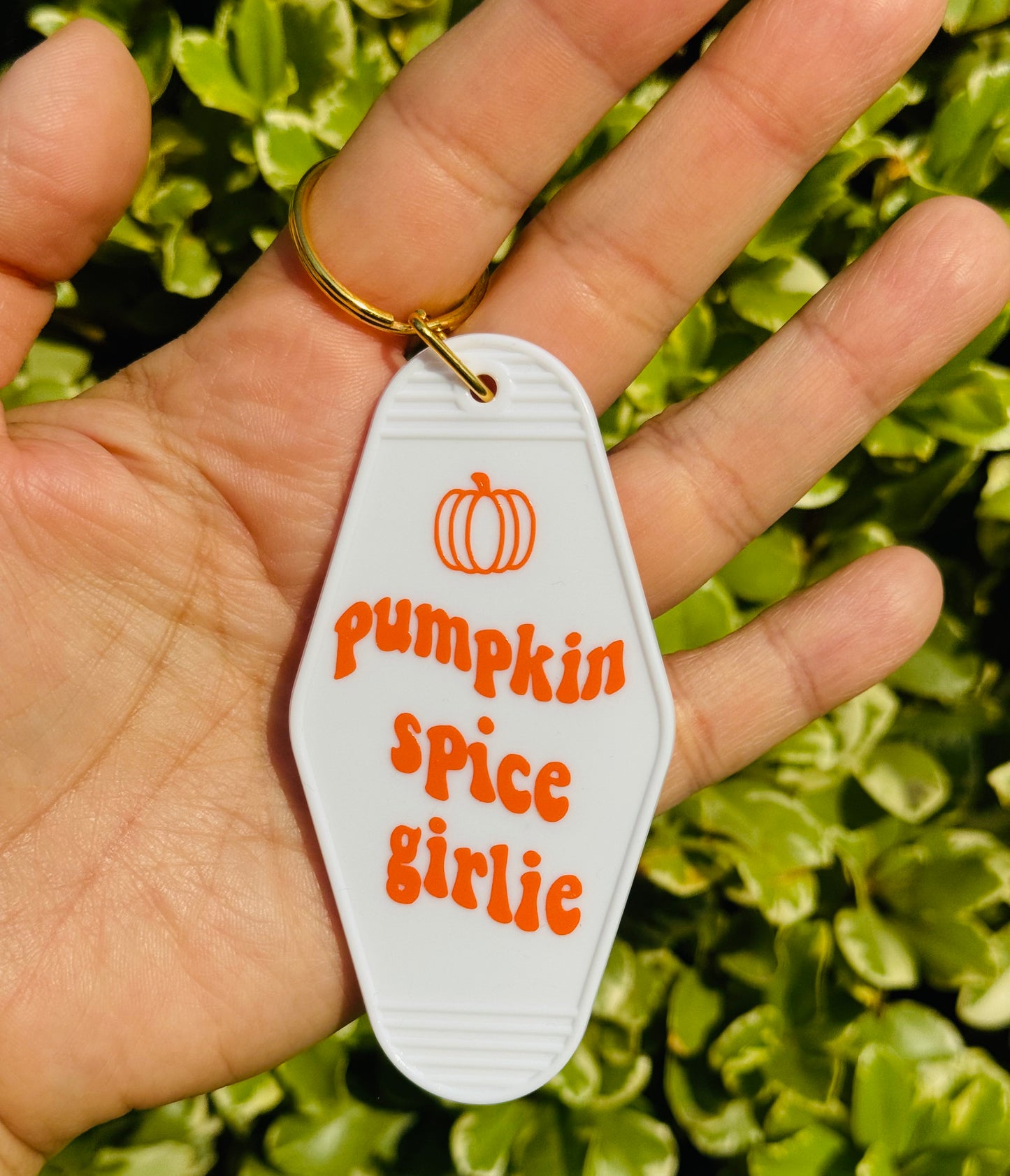 Motel keychain pumpkin spice girlie