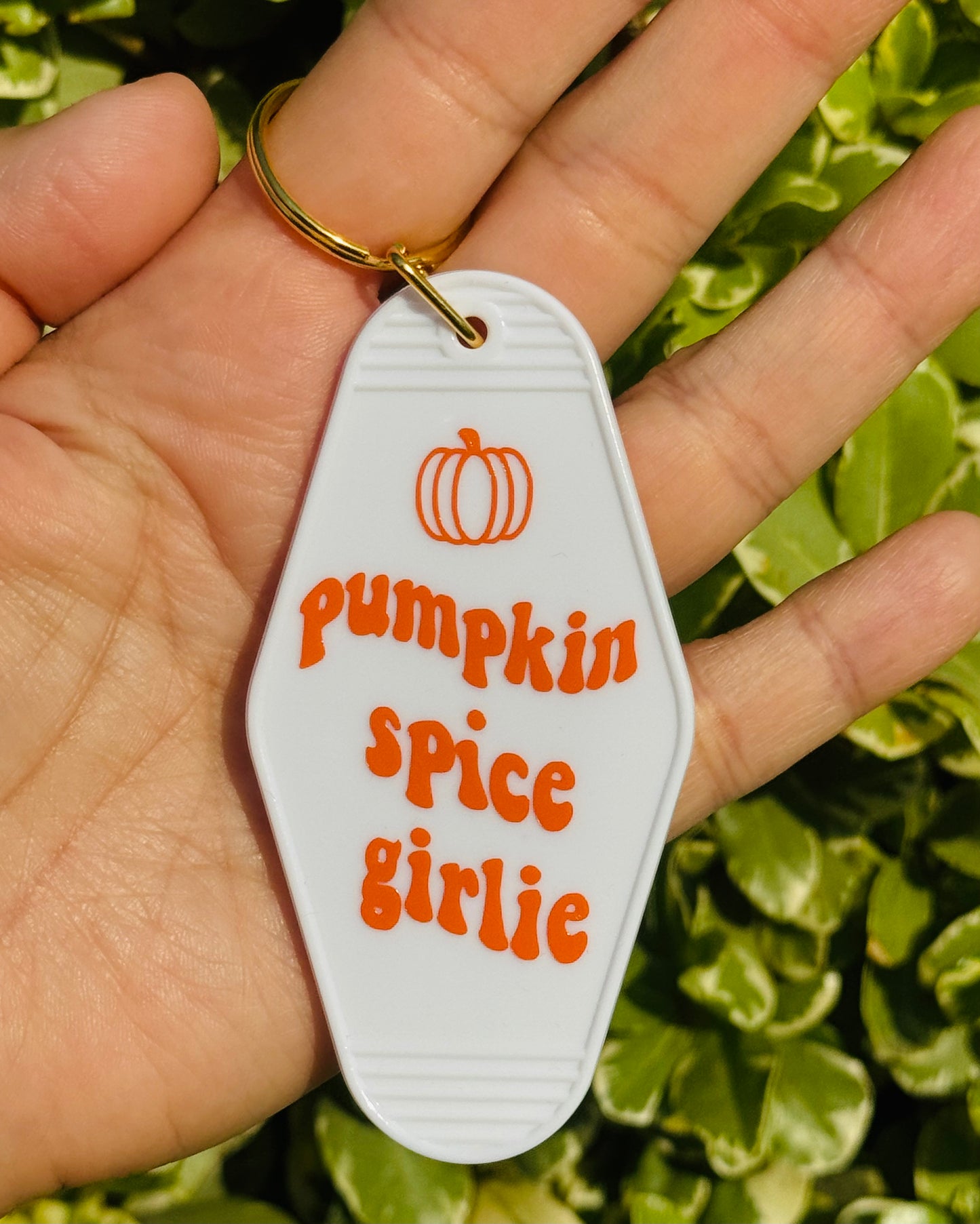 Motel keychain pumpkin spice girlie