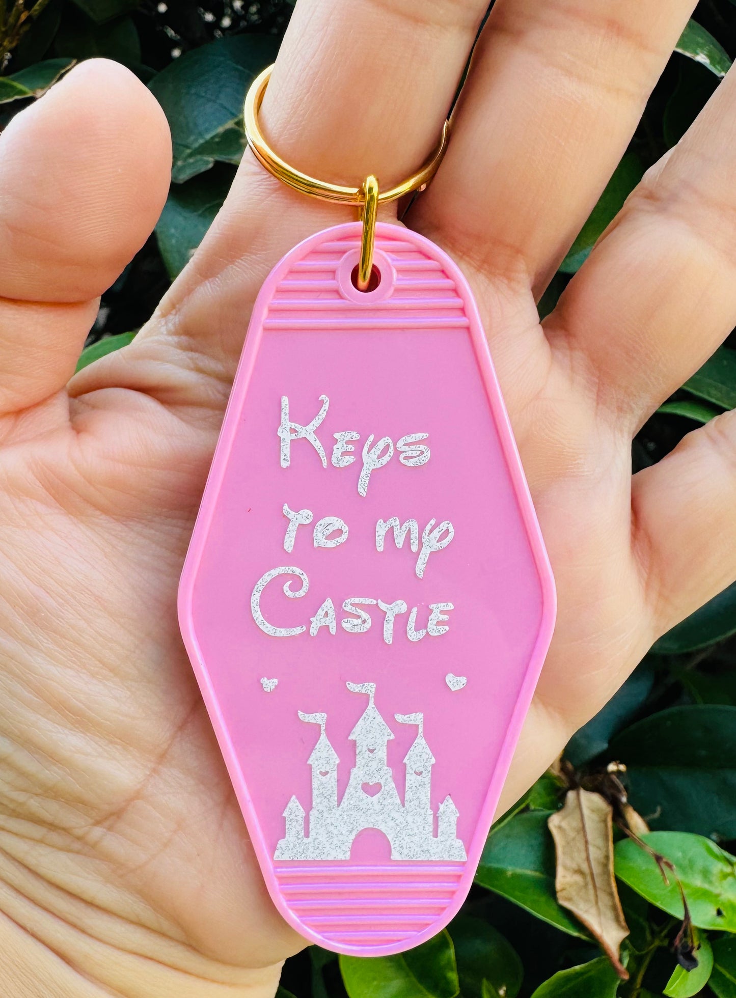 Pink Motel Keychain Keys to my castle