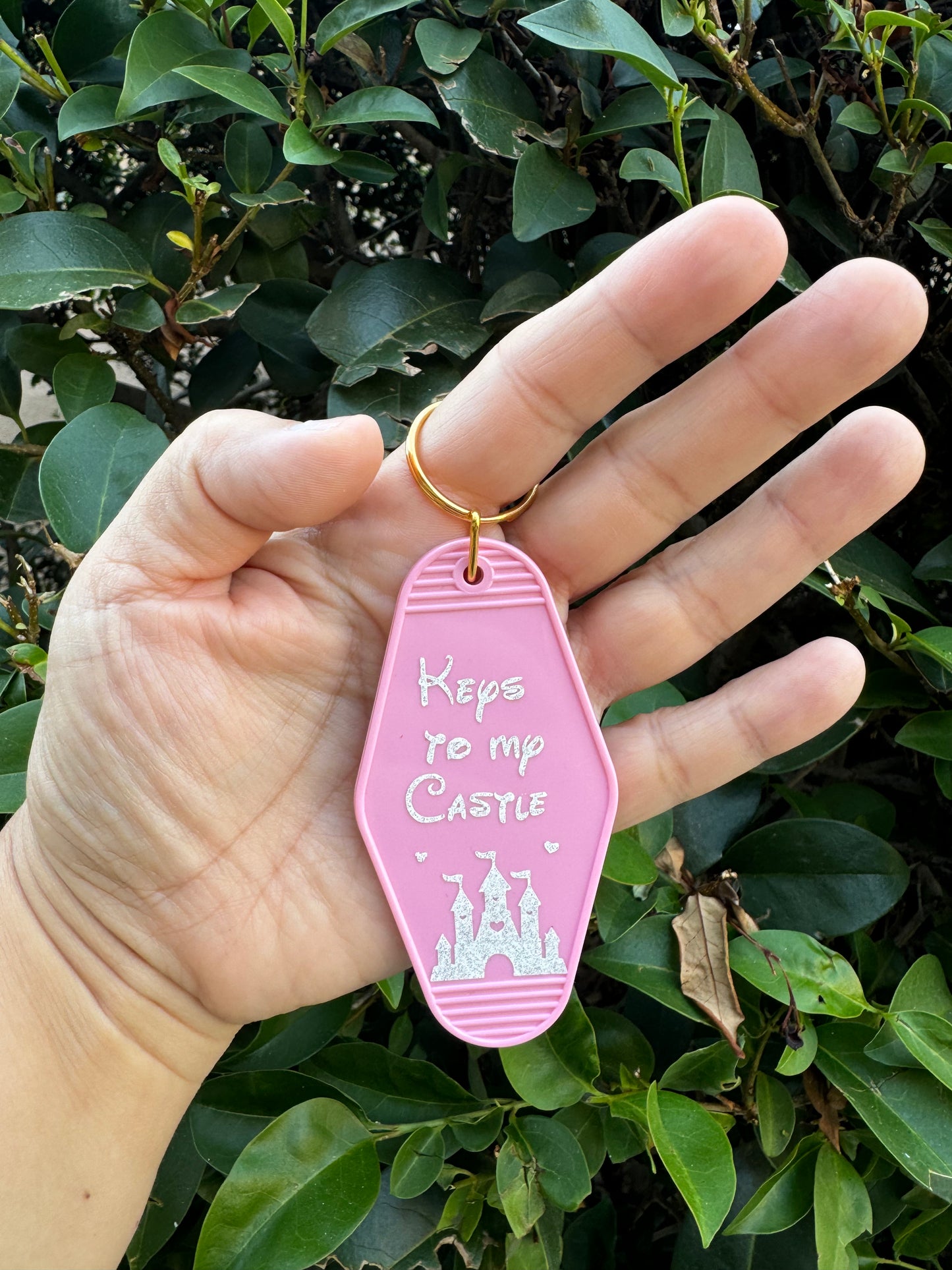 Pink Motel Keychain Keys to my castle